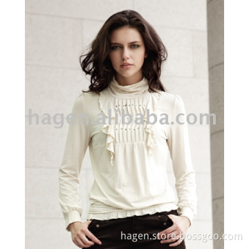 ladies' viscose T-shirt with long sleeve